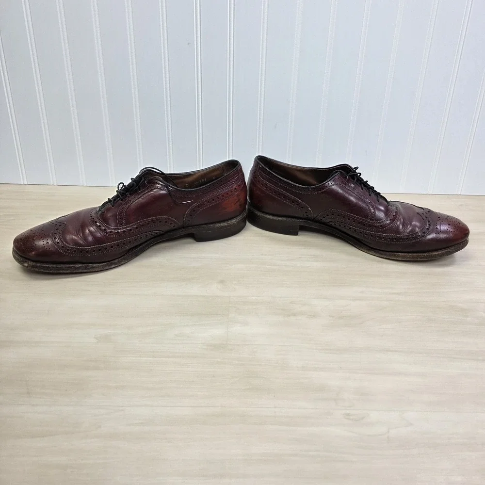 Allen Edmonds McAllister Wingtip Oxford Men Size 12 D Burgundy Brogue Shoes READ